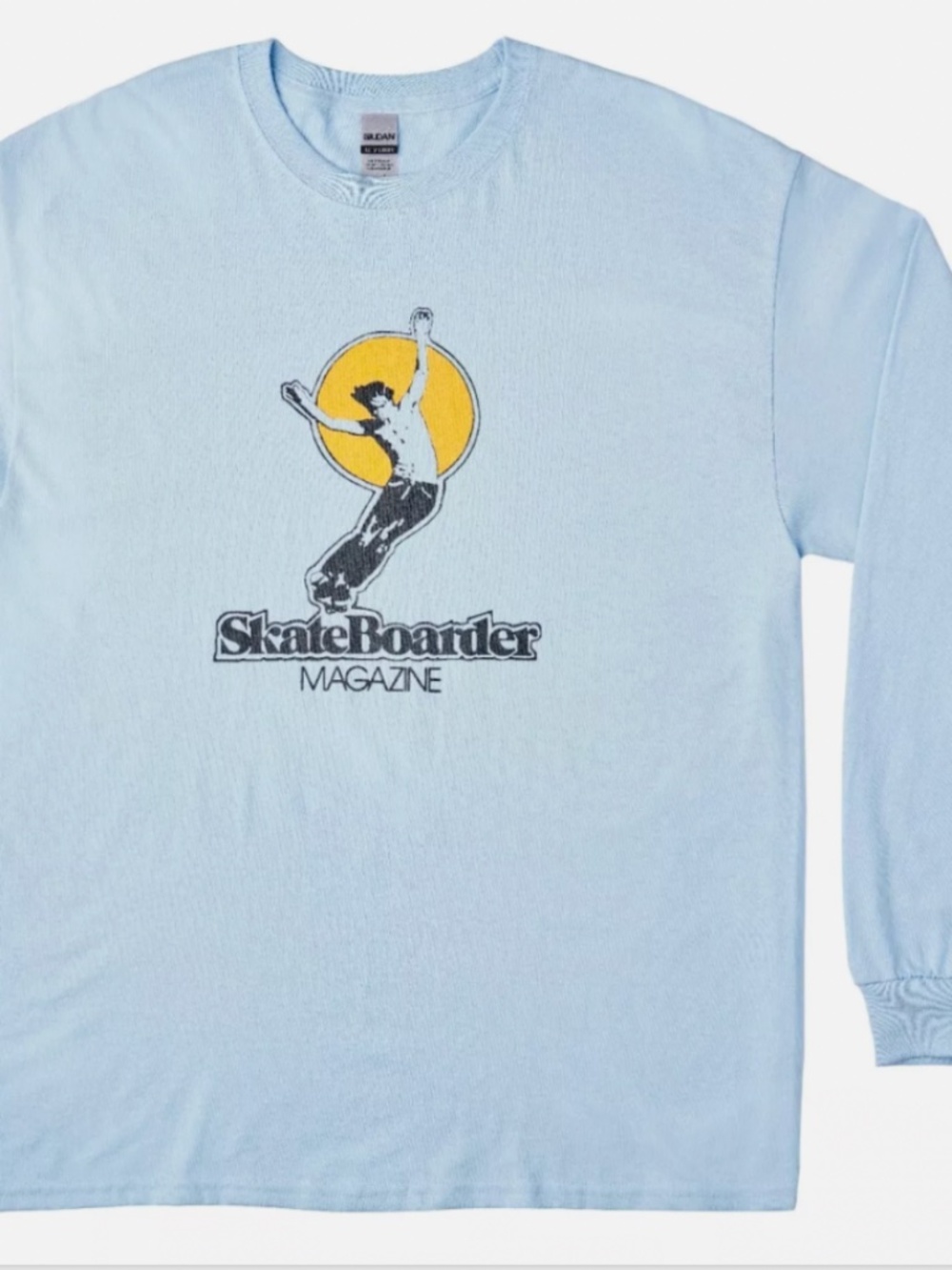 Retro SKATEBOARDER Magazine logo Long Sleeve t-shirt ( Skateboard tee )